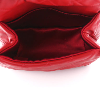 Chanel Lambskin Quilted Mini Roll Clutch Red 5 of 10