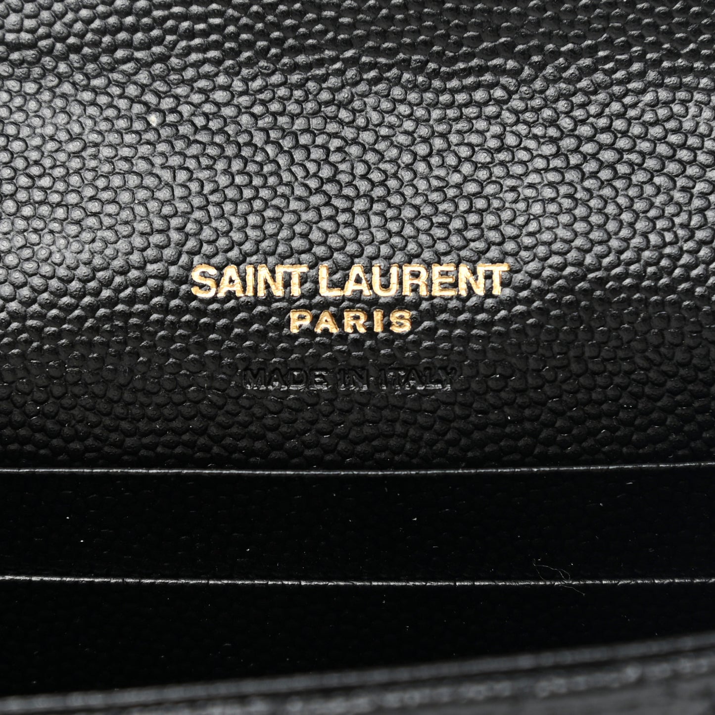 Grain De Poudre Textured Mixed Matelasse Triquilt Small Monogram Envelope Wallet Black