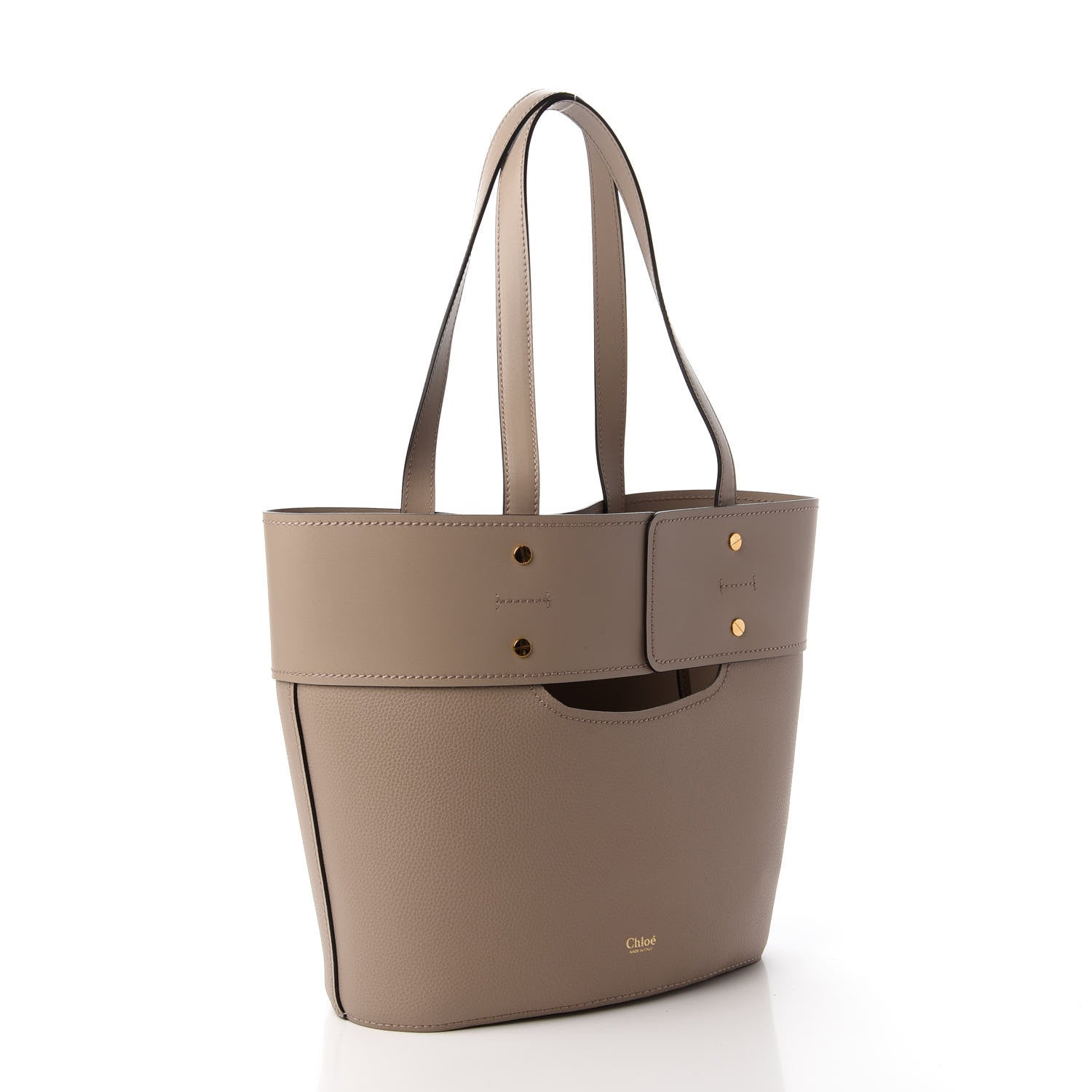 Chloe Smooth Grained Calfskin Small Aby Tote Motty Grey 3 of 10