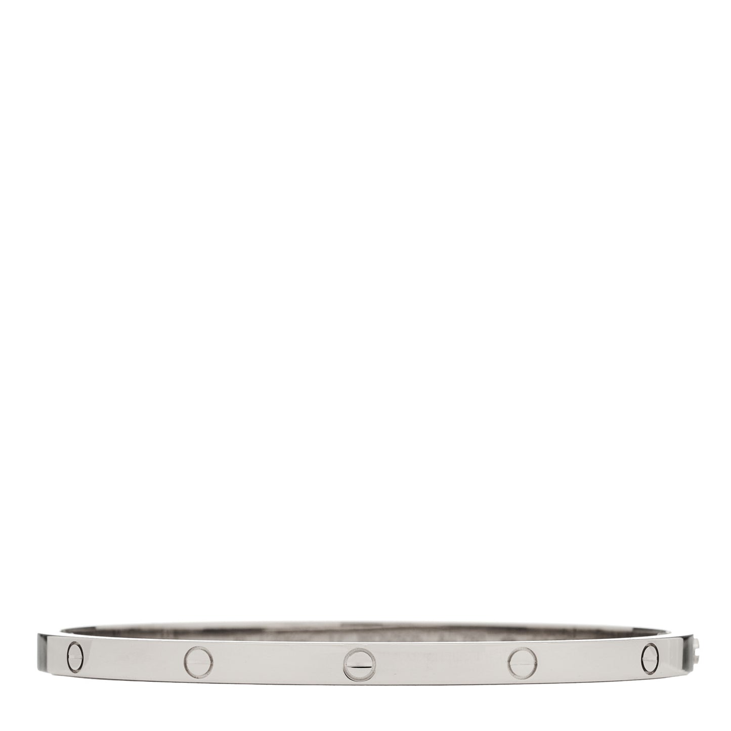 18K White Gold Small LOVE Bracelet 17