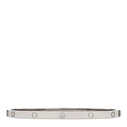 Cartier 18K White Gold Small LOVE Bracelet 17 1 of 9