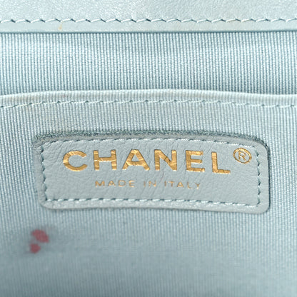 Chanel Lambskin Quilted Large Duma Drawstring Backpack Light Blue 6 of 13