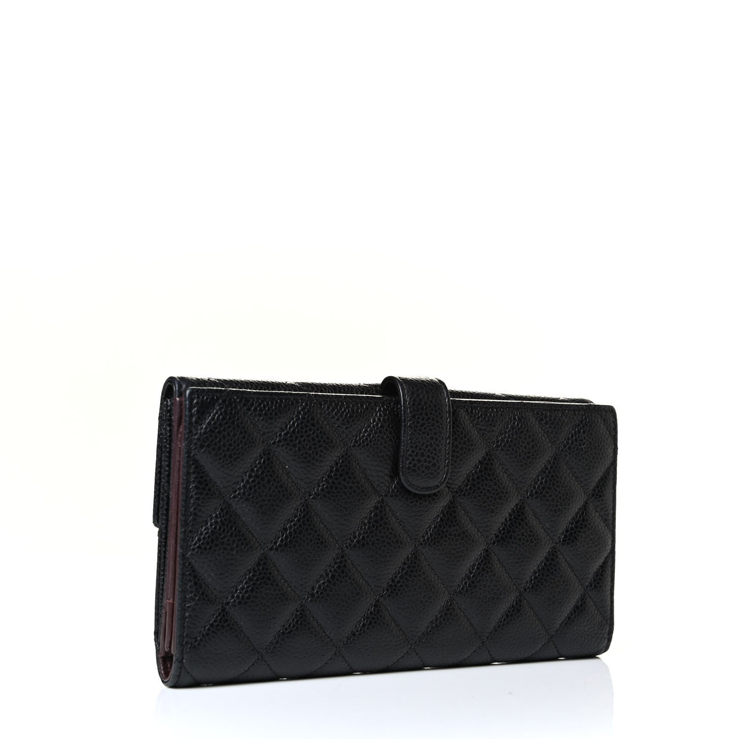 Chanel Caviar Quilted CC Long Double Wallet Black 2 of 7