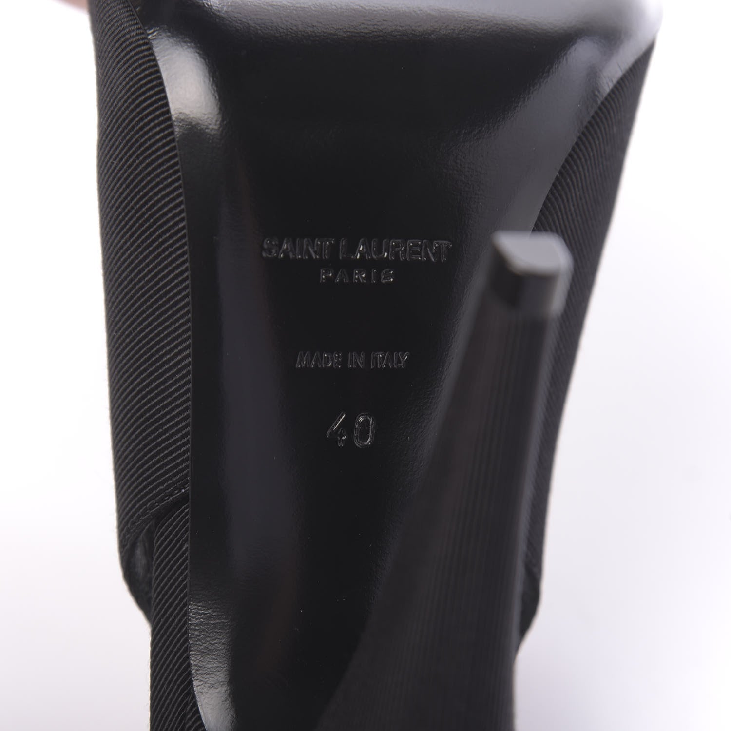 Saint Laurent Grosgrain St. Sulpice Chain Buckle Slingback Pumps 40 Black 8 of 9