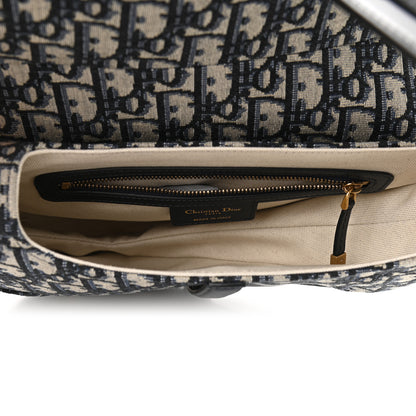 Christian Dior Oblique Saddle Bag Blue 5 of 9