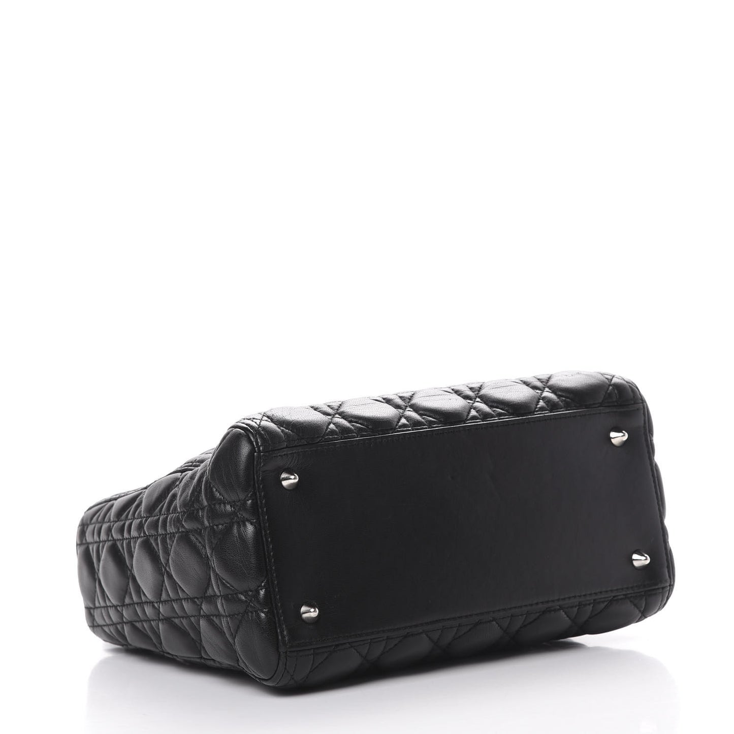 Lambskin Cannage Medium Lady Dior Black