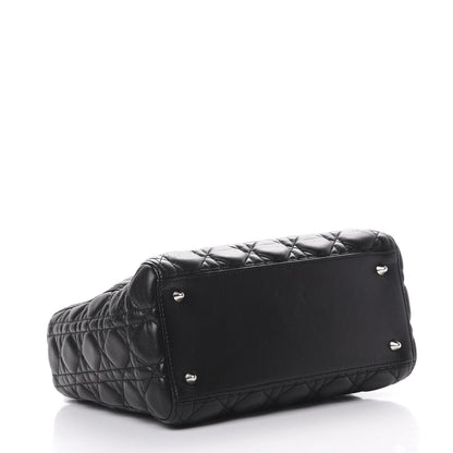 Christian Dior Lambskin Cannage Medium Lady Dior Black 3 of 13