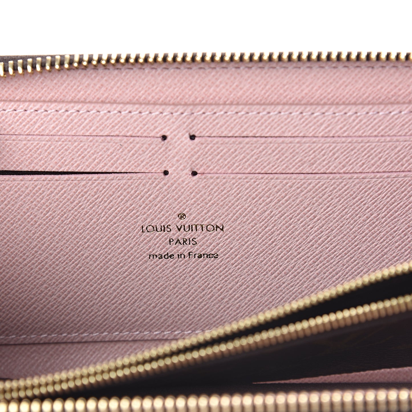 Monogram Clemence Wallet Rose Ballerine