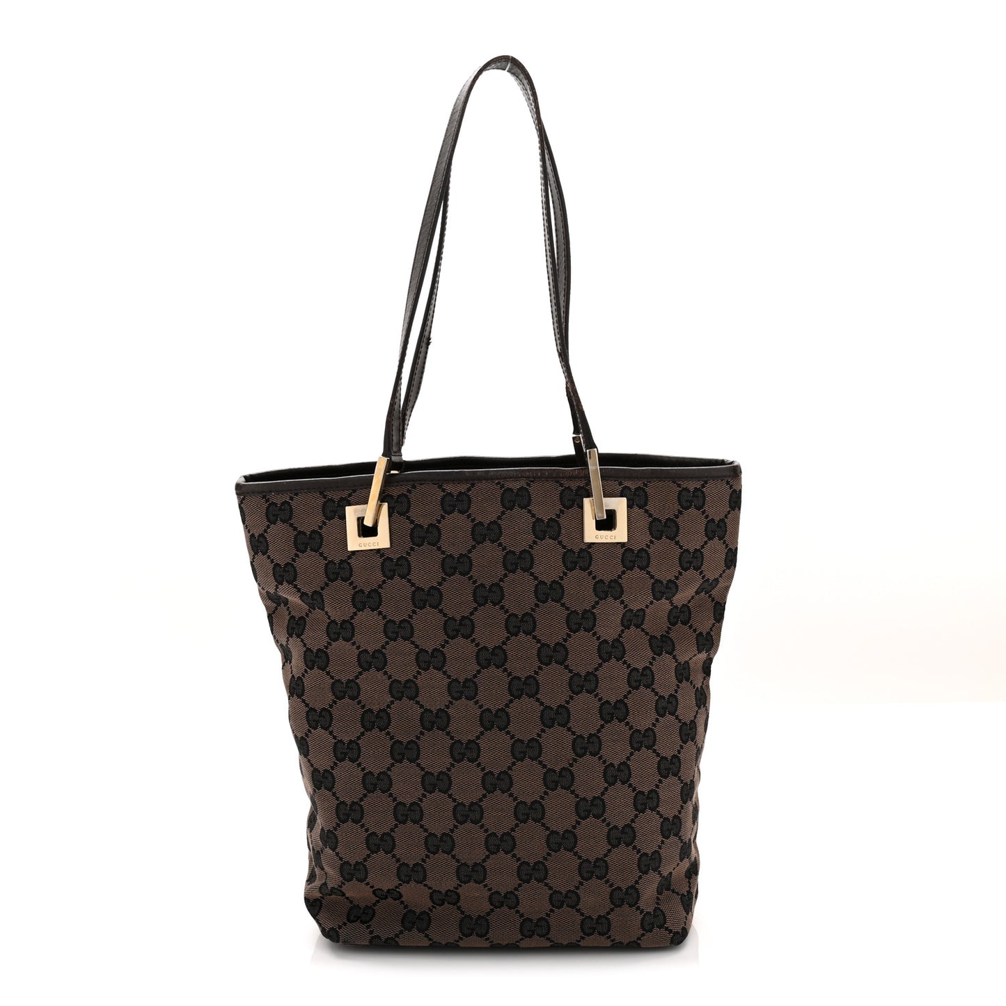 Monogram Small Bucket Tote Dark Brown
