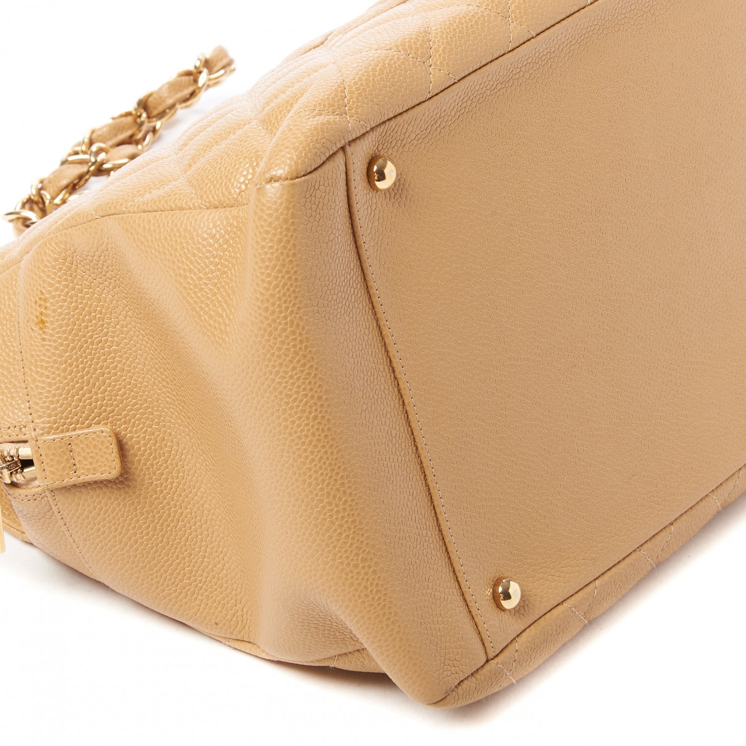 Chanel Caviar Quilted Grand Timeless Tote GTT Beige 6 of 10