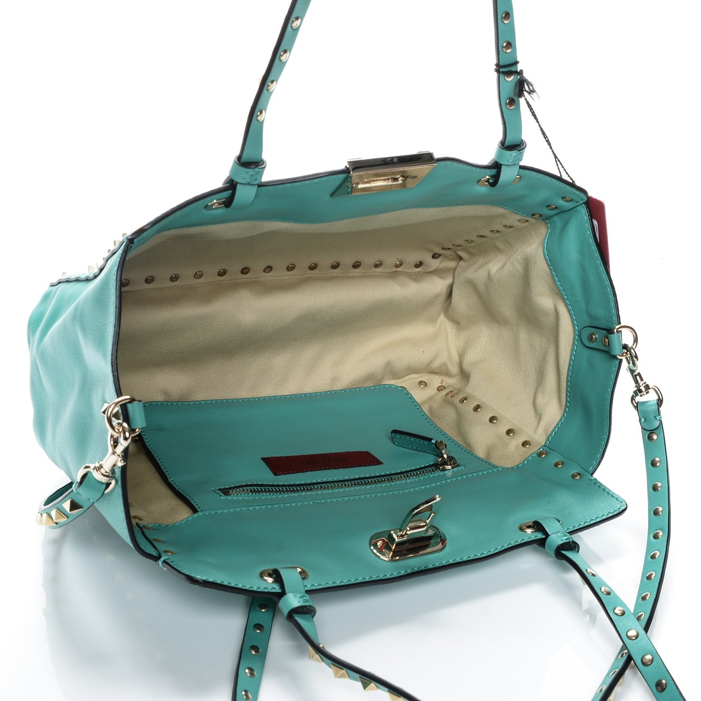 Vitello Small Rockstud Tote Colibri