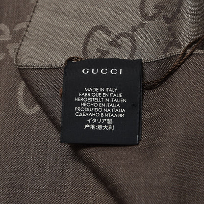 Gucci Wool Silk GG Monogram GGNat Scarf Rope Dark Brown 4 of 5