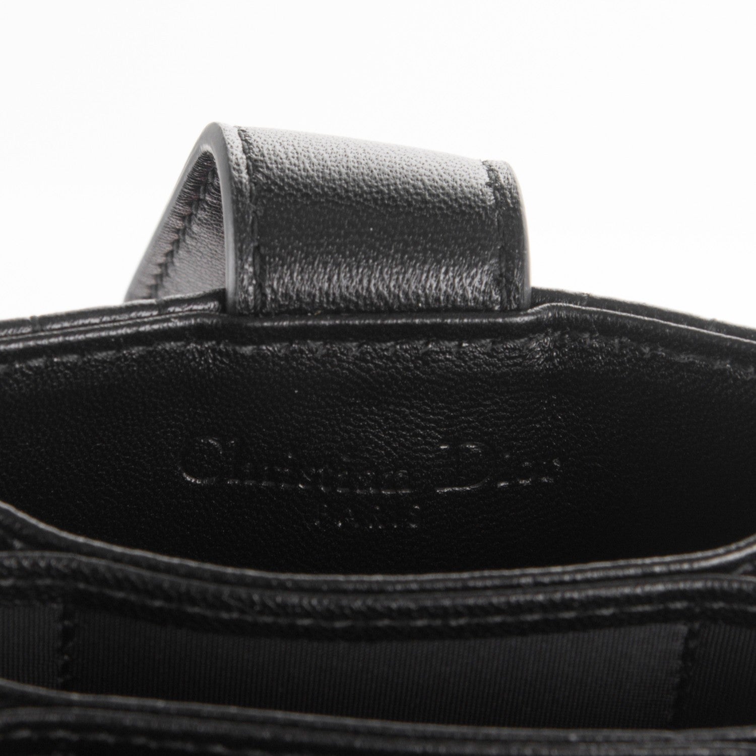Christian Dior Lambskin Cannage Lucky Badges Lady Dior 5-Gusset Card Holder Black 6 of 8