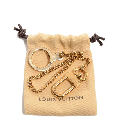 Louis Vuitton Metal Pochette Extender Key Ring Chain Gold 5 of 5