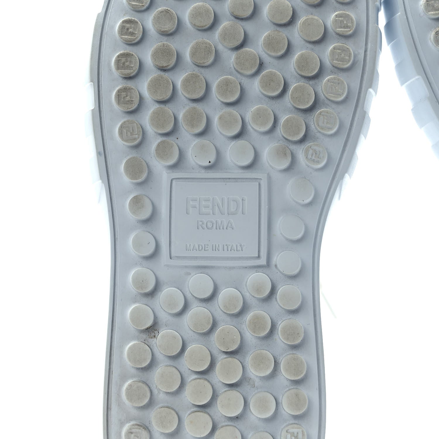 Fendi Canvas Lycra TPU FF Womens Fendi Force Low Top Sneakers 36.5 Sky Tobacco Black 6 of 8