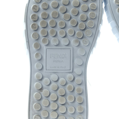 Fendi Canvas Lycra TPU FF Womens Fendi Force Low Top Sneakers 36.5 Sky Tobacco Black 6 of 8
