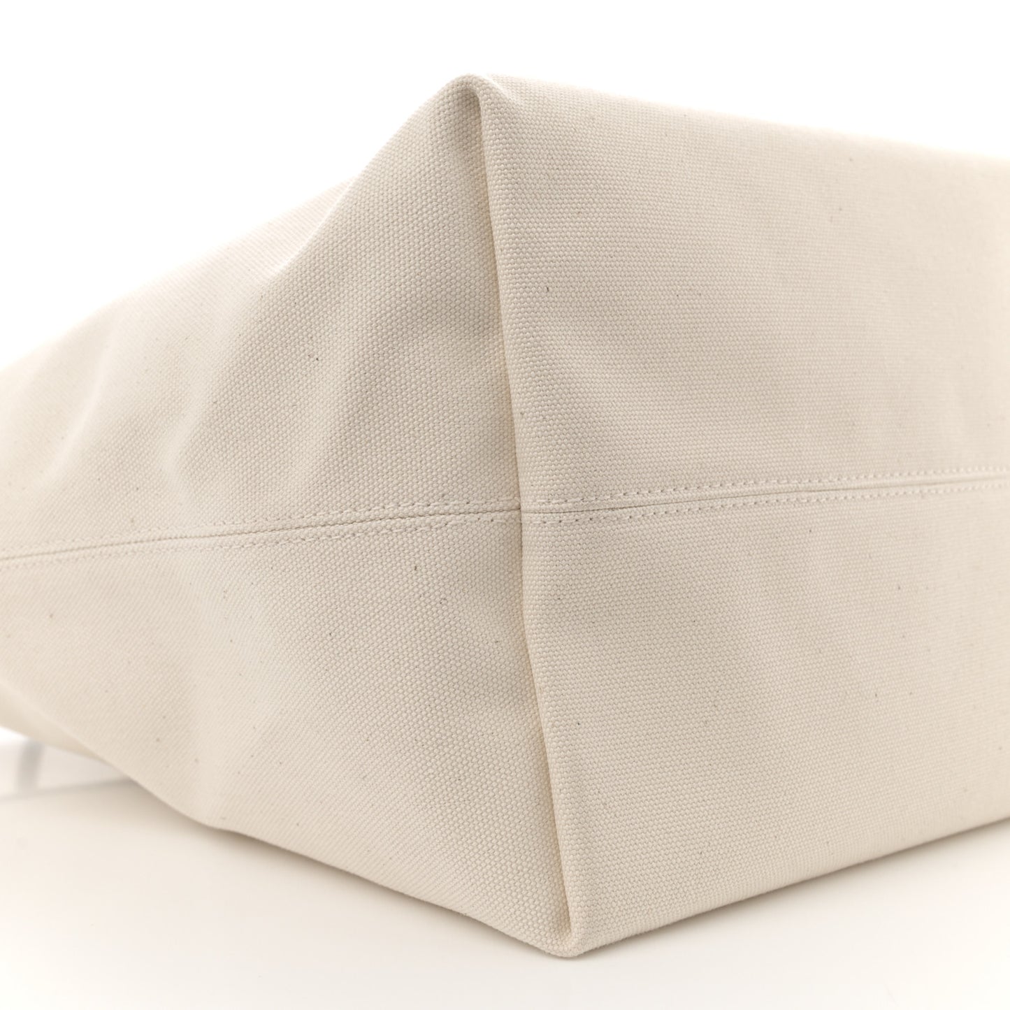 Cotton Canvas Calfskin BB Logo Jumbo Small Tote Bag Black White