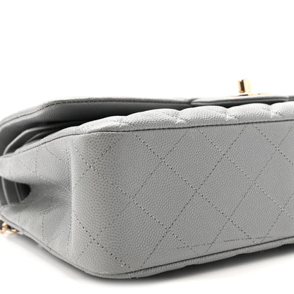 Chanel Caviar Quilted Medium Double Flap Grey 9 of 10