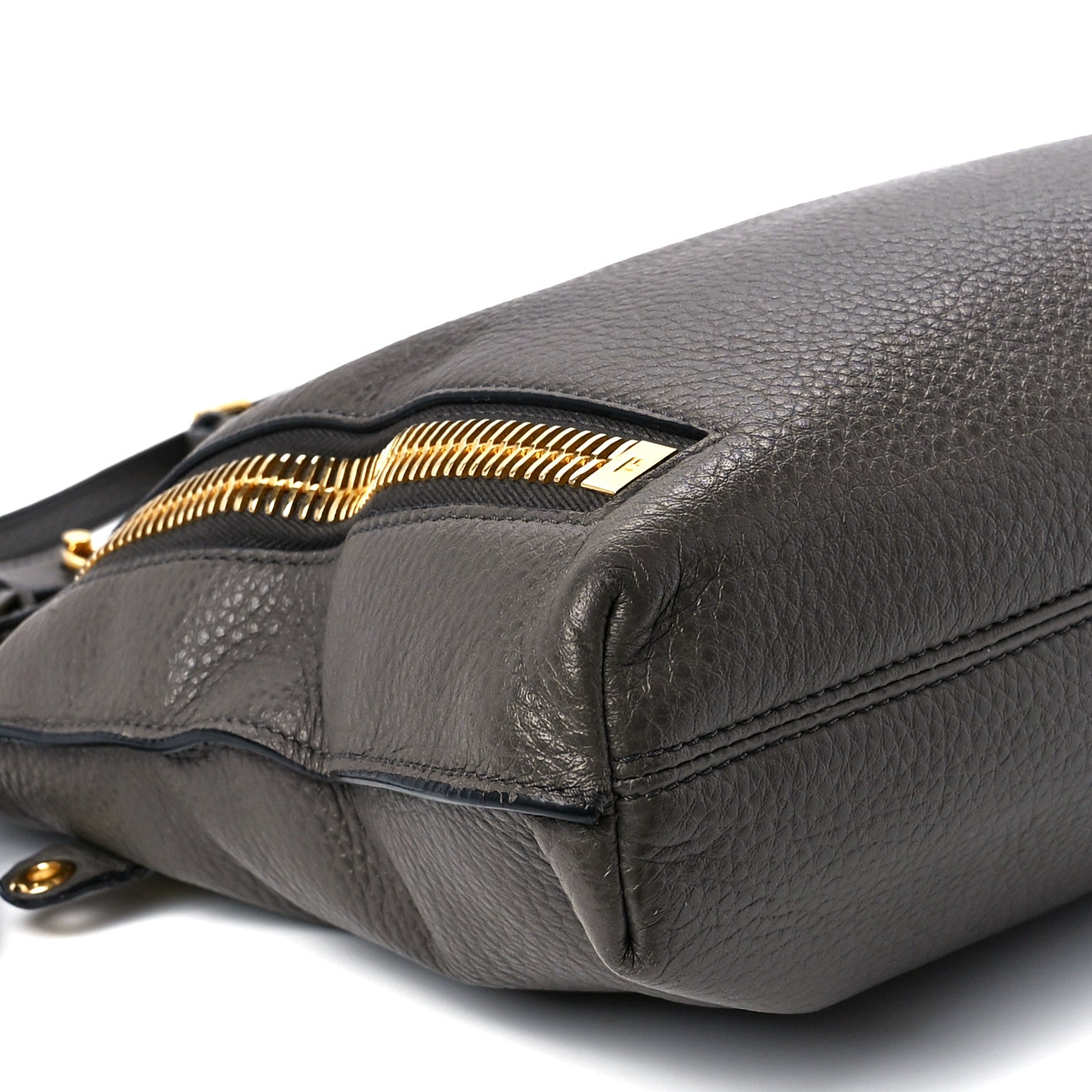 Tom Ford Grained Calfskin Alix Padlock Zip Tote Graphite 11 of 16