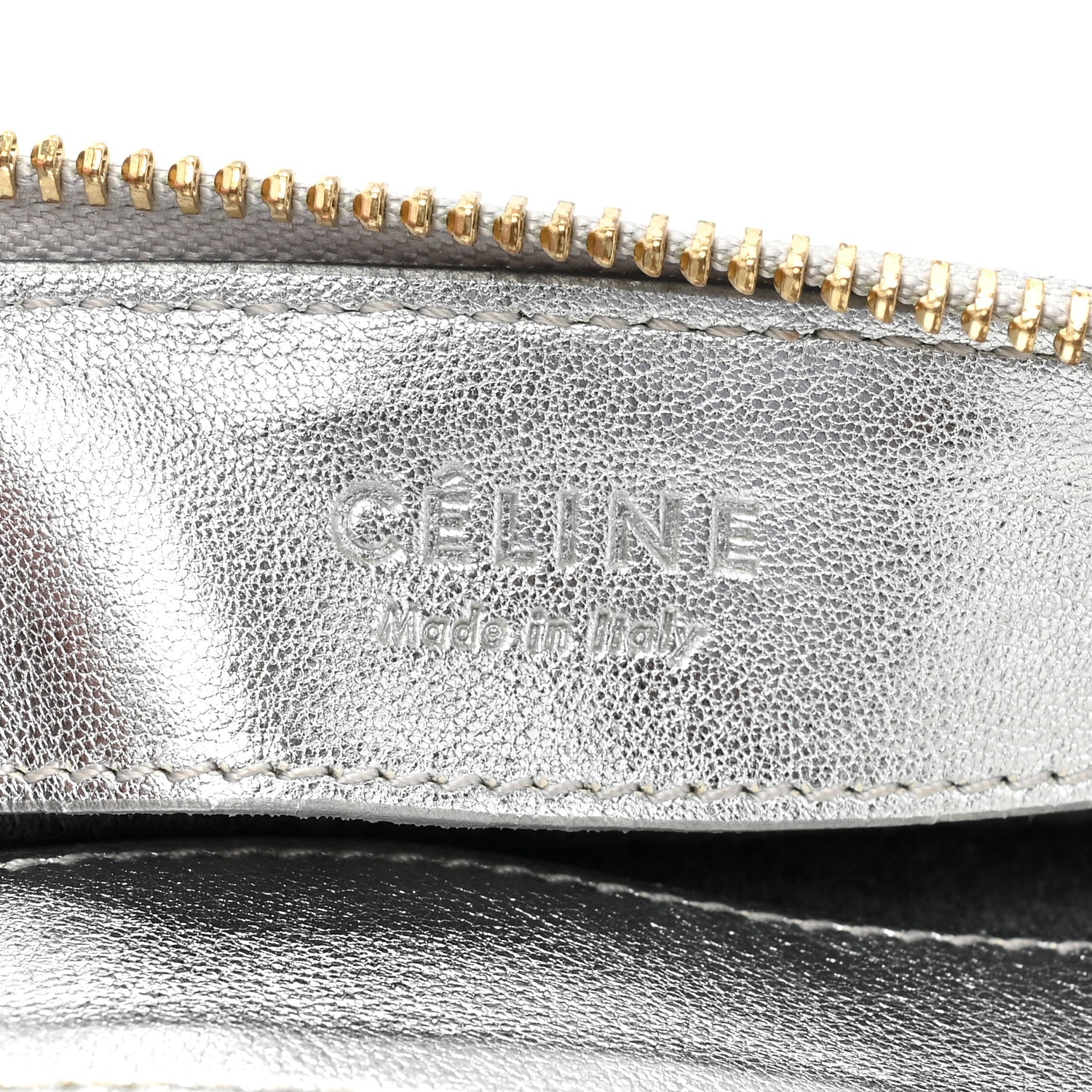 Celine Metallic Lambskin Large Trio Crossbody Bag Silver 8 of 17