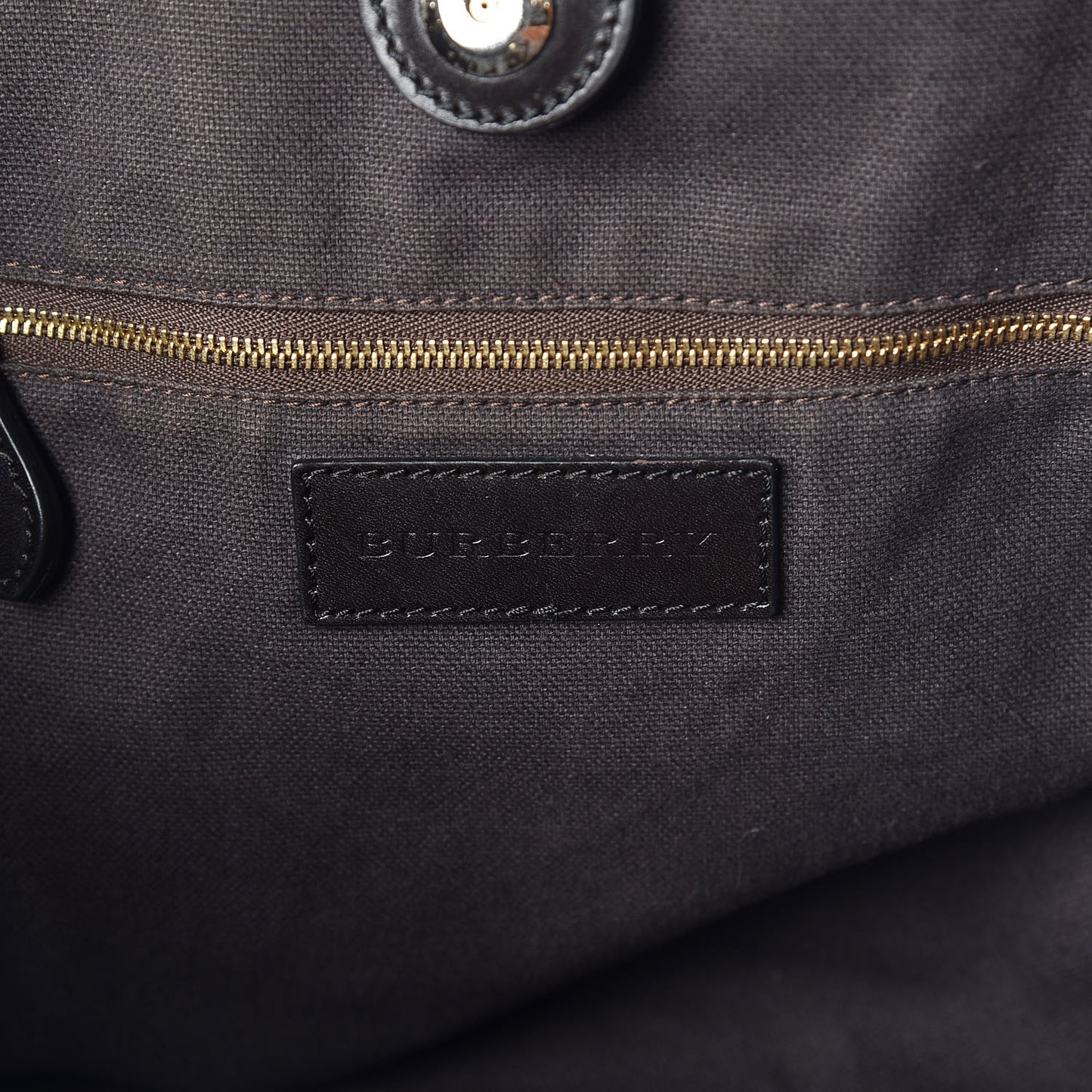 Suede Haymarket Check Colorblock Small Canterbury Tote Dark Brown