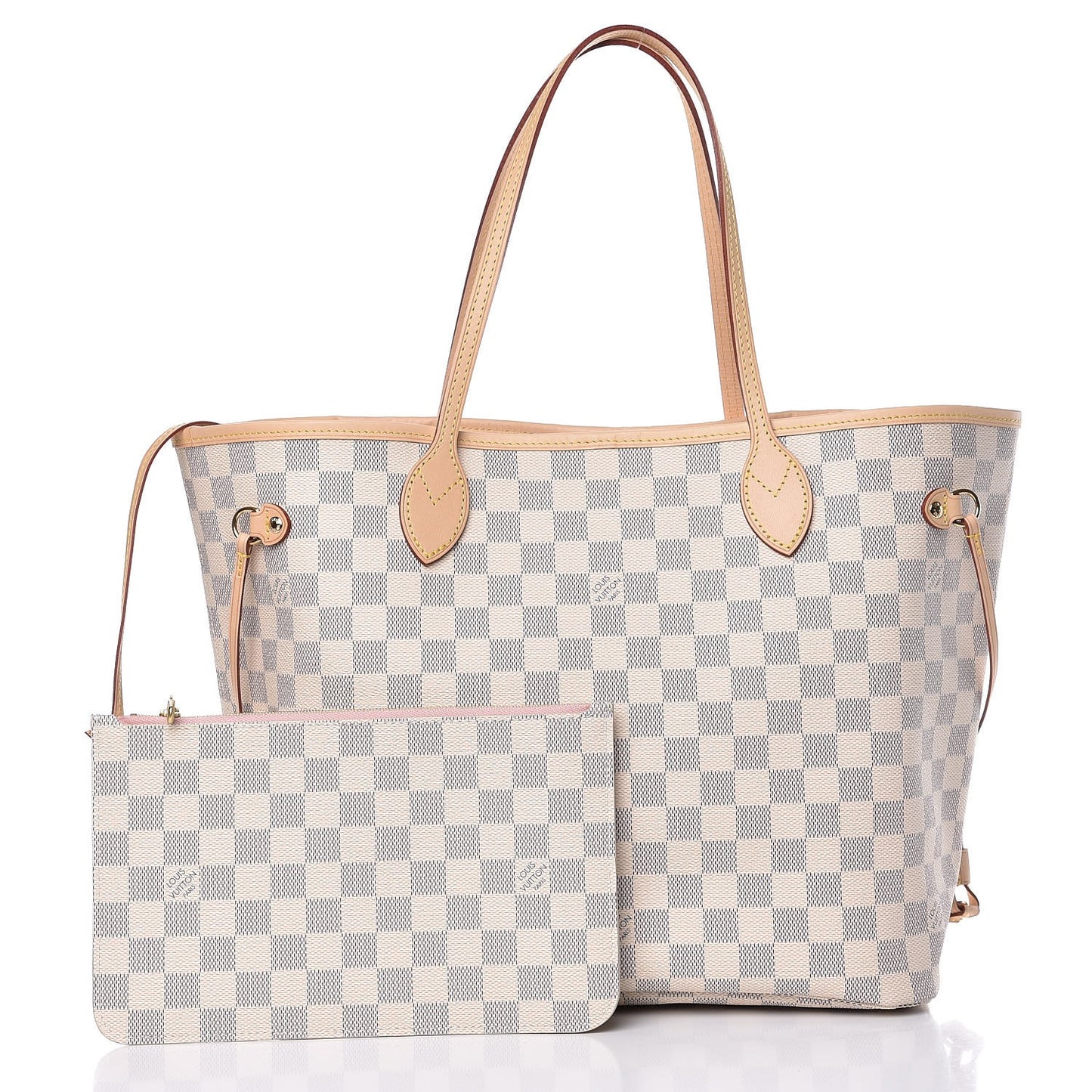 Damier Azur Neo Neverfull MM Rose Ballerine
