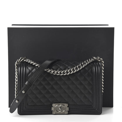 Chanel Caviar Quilted New Medium Boy Flap Black 11 of 11