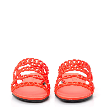Hermes Rubber Chaine d'Ancre Nude Sandals 39 Pavot 2 of 13