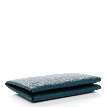 Hermes Chevre Mysore Calvi Card Case Vert Bosphore 4 of 8