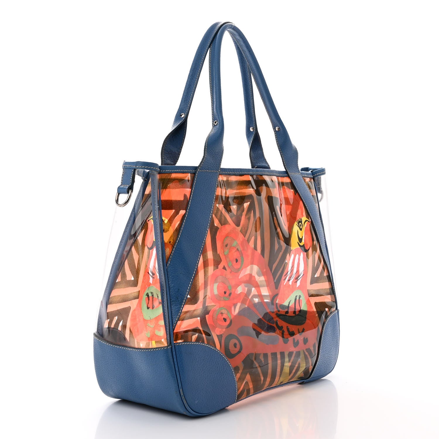 Prada Vinyl Calfskin Tote Multicolor 3 of 23