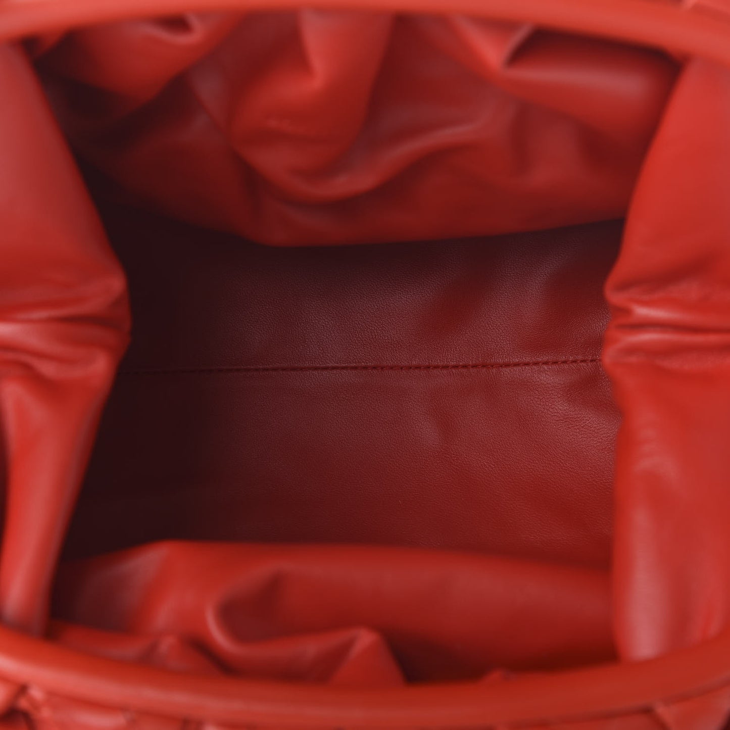 Nappa Maxi Intrecciato The Pouch Oversized Clutch Bright Red