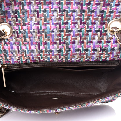 Chanel Tweed Quilted Mini Rectangular Flap Lilac Multicolor 5 of 9
