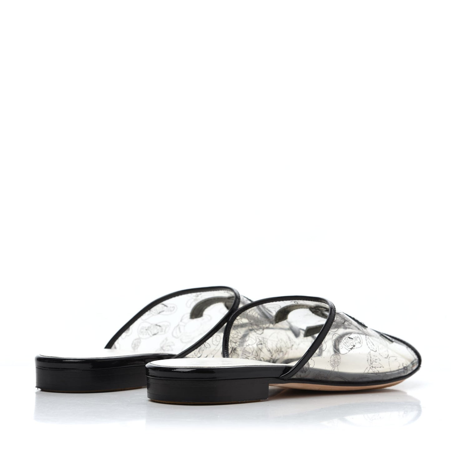 Patent PVC CC Sandal Mule 37 Black