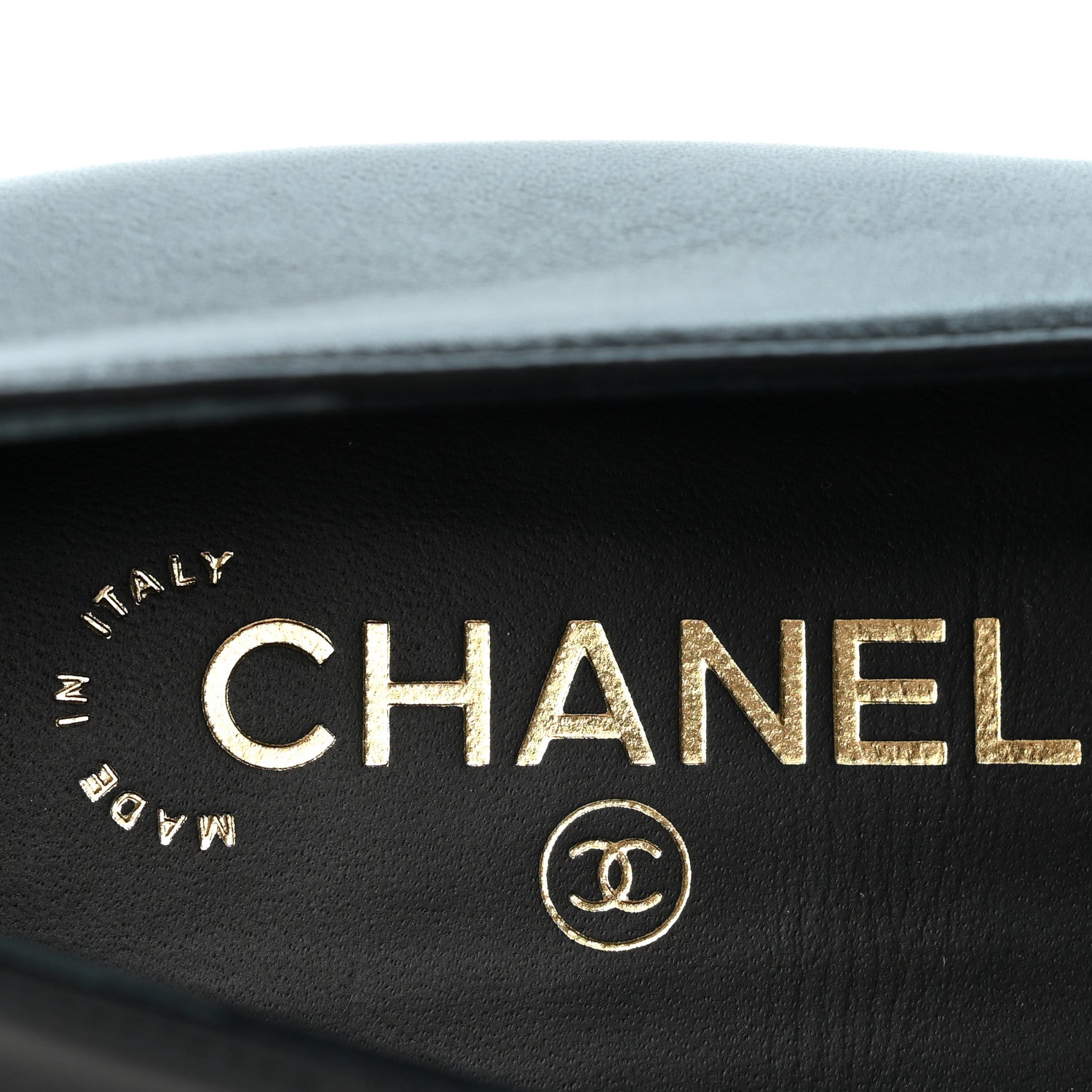 Chanel Lambskin Patent Cap Toe Camellia Ballerina Flats 38.5 Black 8 of 10