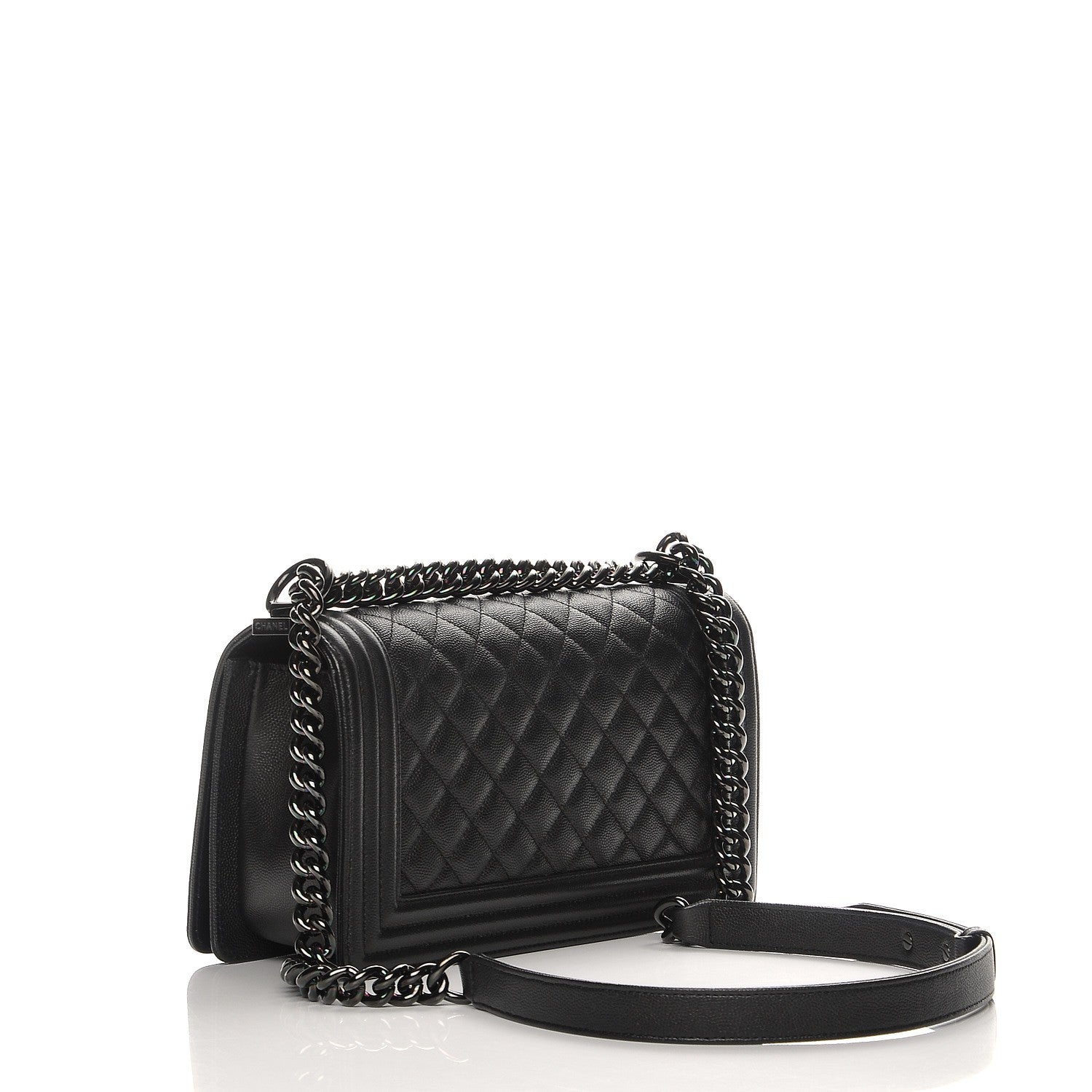Chanel Caviar Quilted Medium Boy Flap So Black 3 of 8