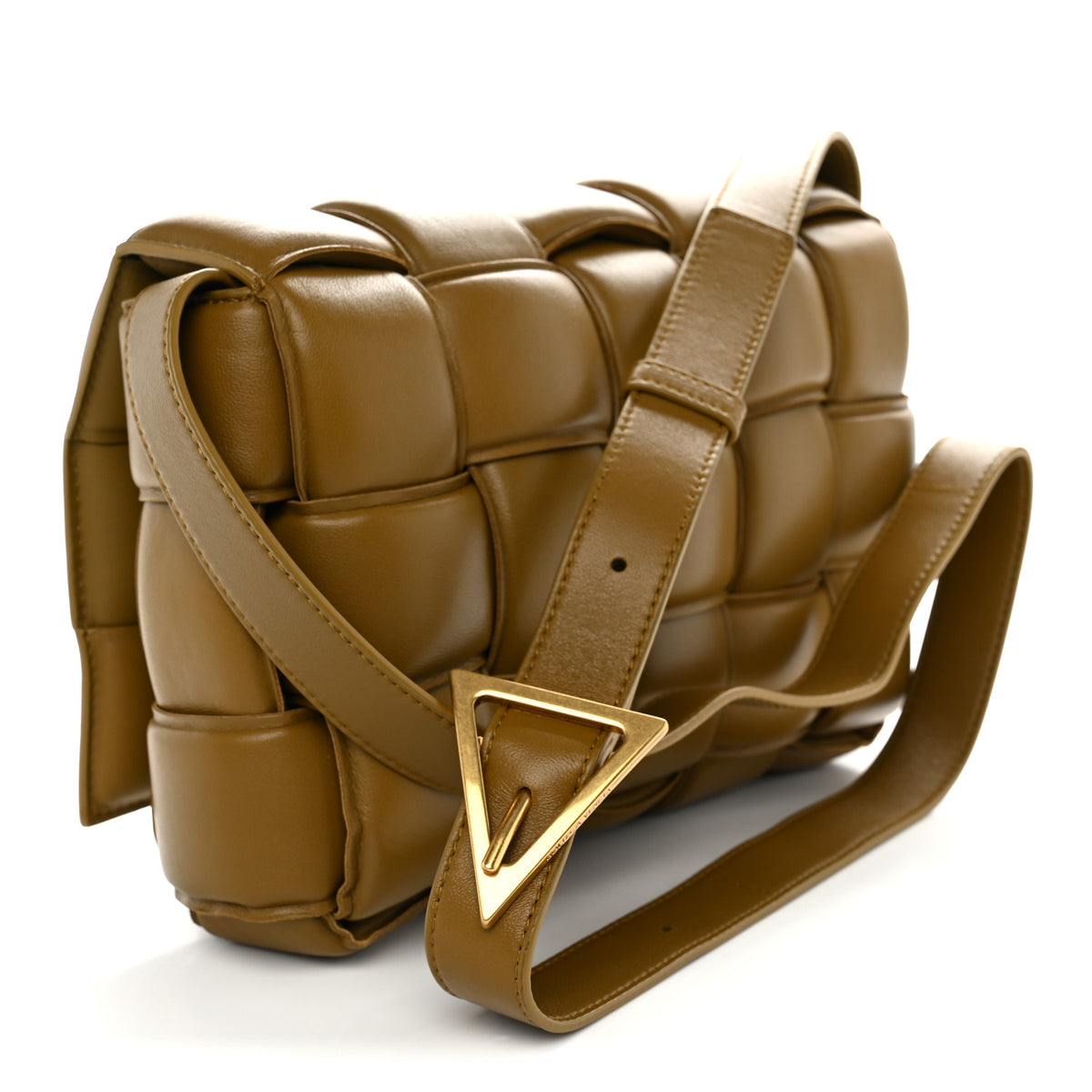 Nappa Maxi Intrecciato Padded Cassette Crossbody Bag Acorn