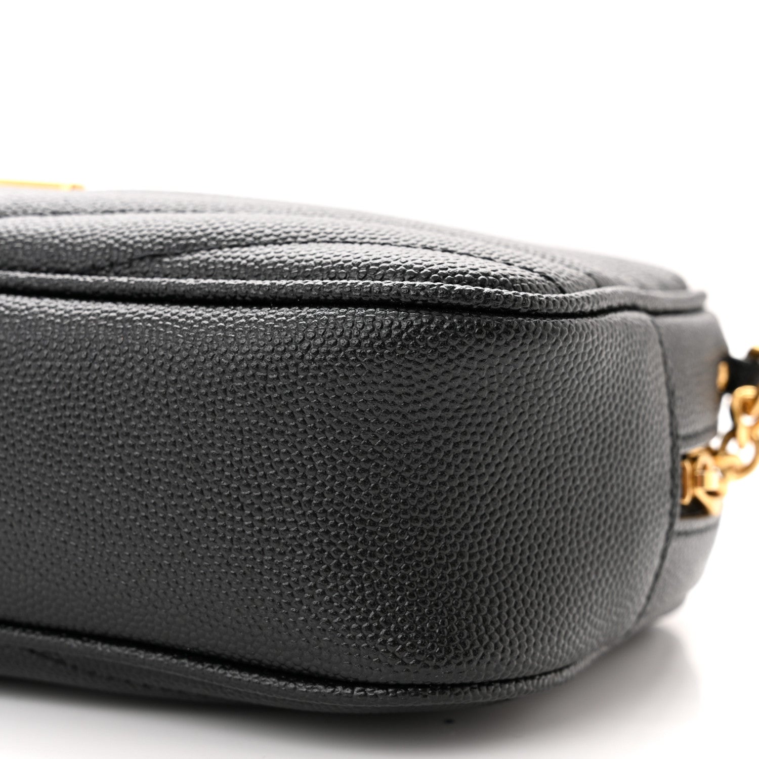 Saint Laurent Grain De Poudre Matelasse Monogram Mini Lou Camera Bag Black 10 of 11