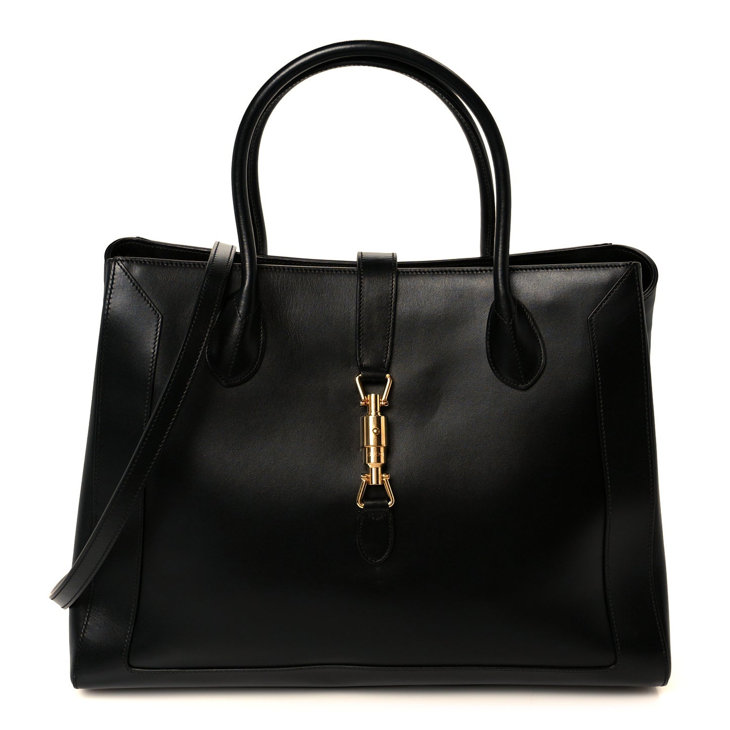 Boarded Plutone Calfskin Large Jackie 1961 Tote Black