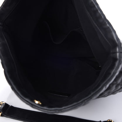 Chanel Calfskin Quilted Large Chain Me Hobo Black 5 of 8