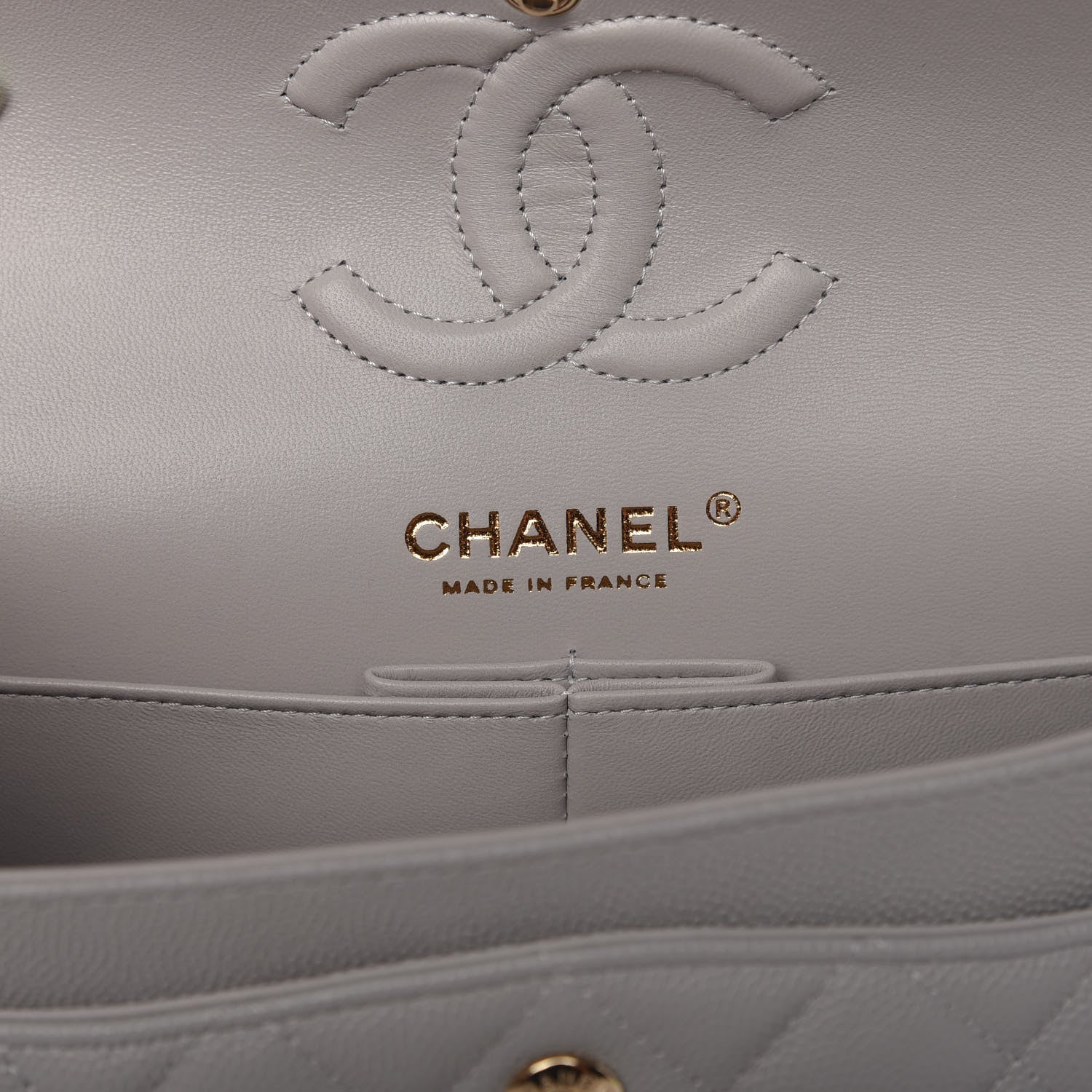 Chanel Caviar Quilted Small Double Flap Grey 6 of 11