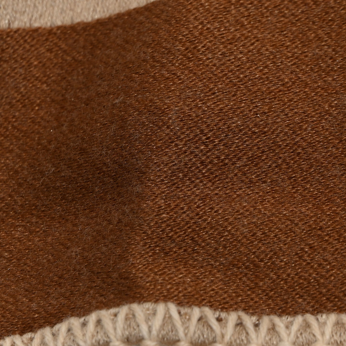 Wool Silk Cashmere Monogram Embrace Poncho Brown
