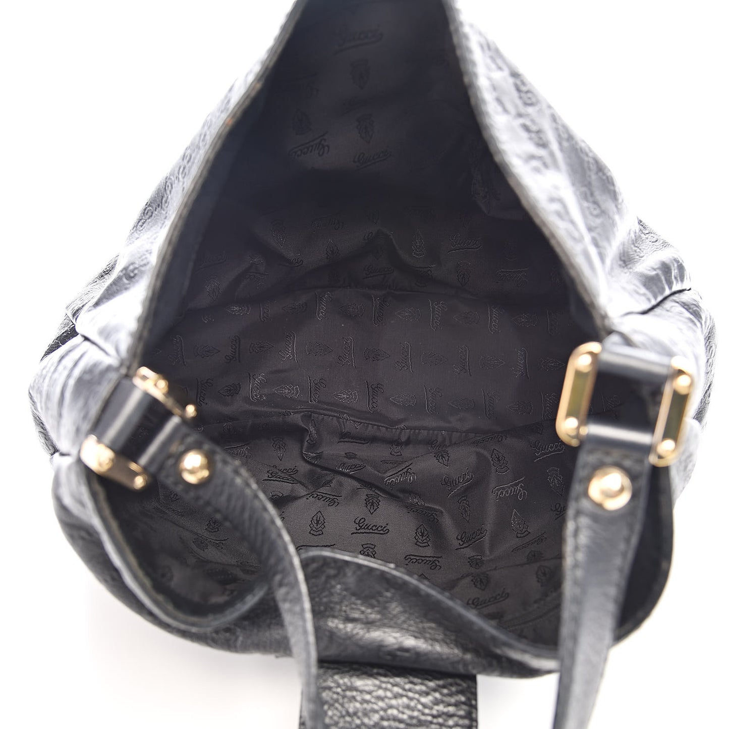 Guccissima Large New Ladies Web Hobo Black
