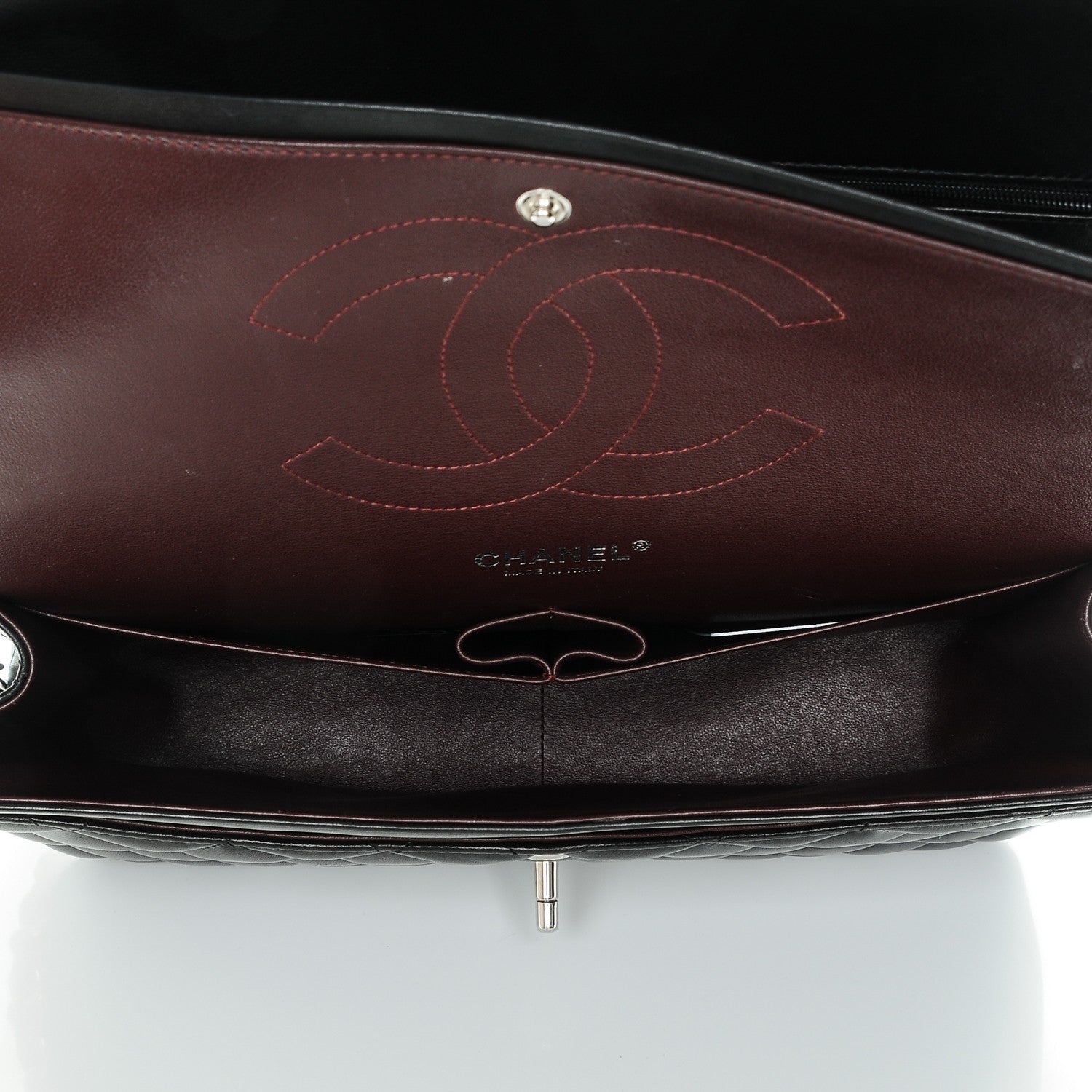 Chanel Lambskin Quilted Jumbo Double Flap Black 5 of 7