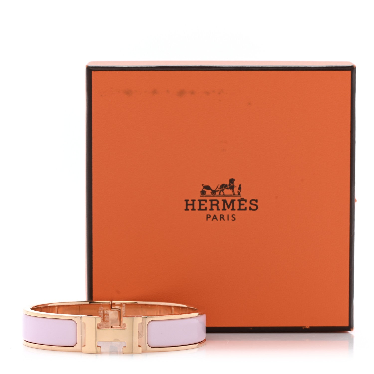 Hermes Enamel Narrow Clic Clac H Bracelet PM Rose Dragee 6 of 6