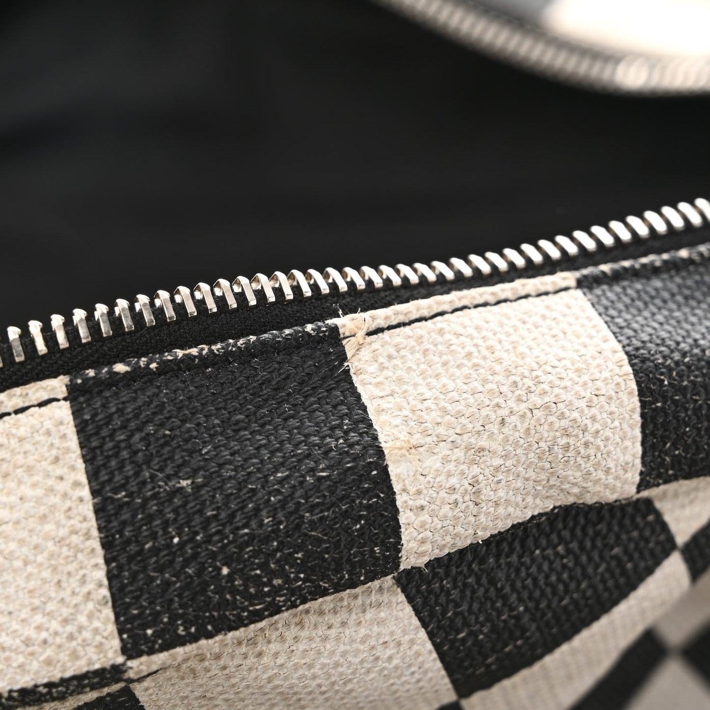 Calfskin Checked Print Nuxx Backpack Black White