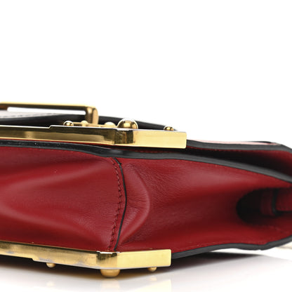 Prada City Calfskin Saffiano Cahier Bag Fuoco Black 9 of 9
