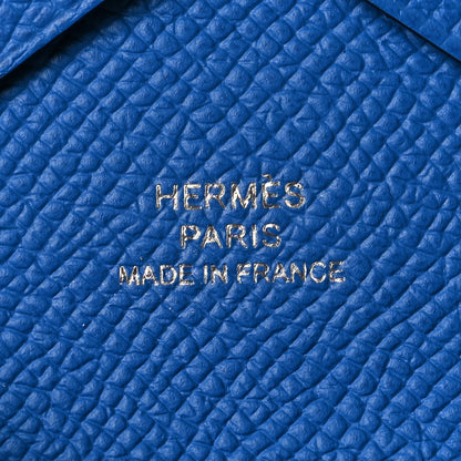 Hermes Epsom Calvi Duo Card Case Bleu Zanzibar 8 of 9