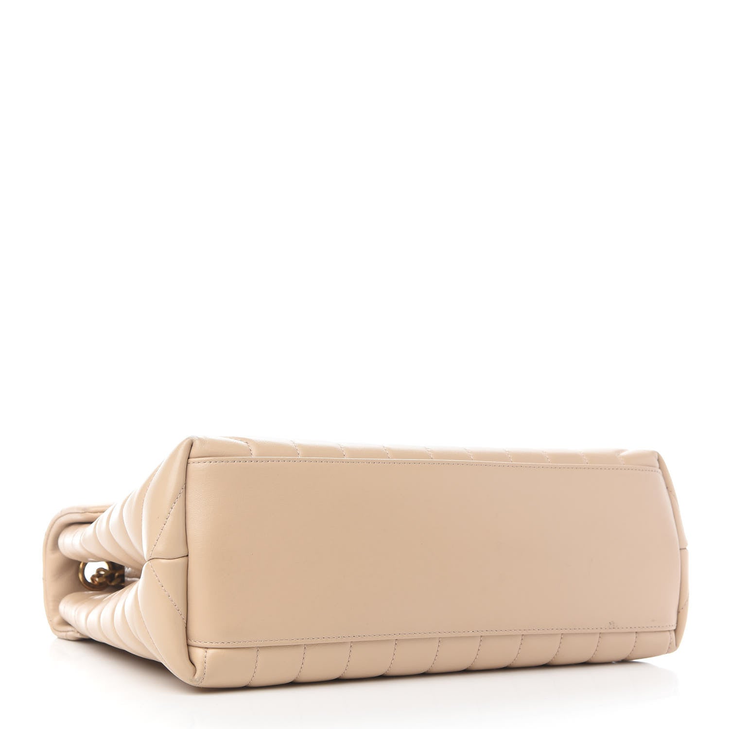 Saint Laurent Calfskin Y Quilted Monogram Medium Loulou Chain Satchel Nude Powder 4 of 13