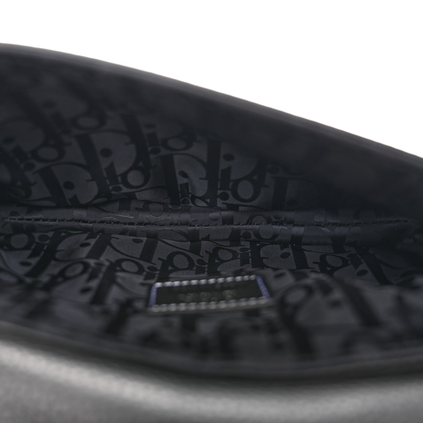 X KAWS Grained Calfskin Saddle Pouch Black