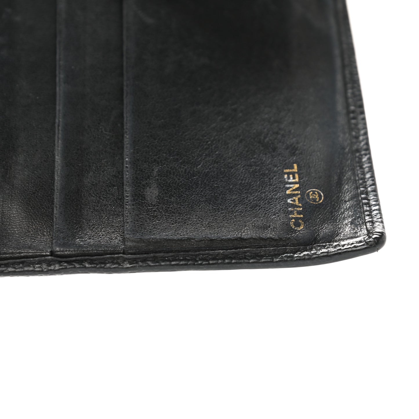 Caviar Stitched French Wallet Black